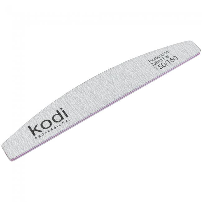 №124 Nail File «Crescent» 150/150 (Color: Light Gray, Size: 178/28/4)